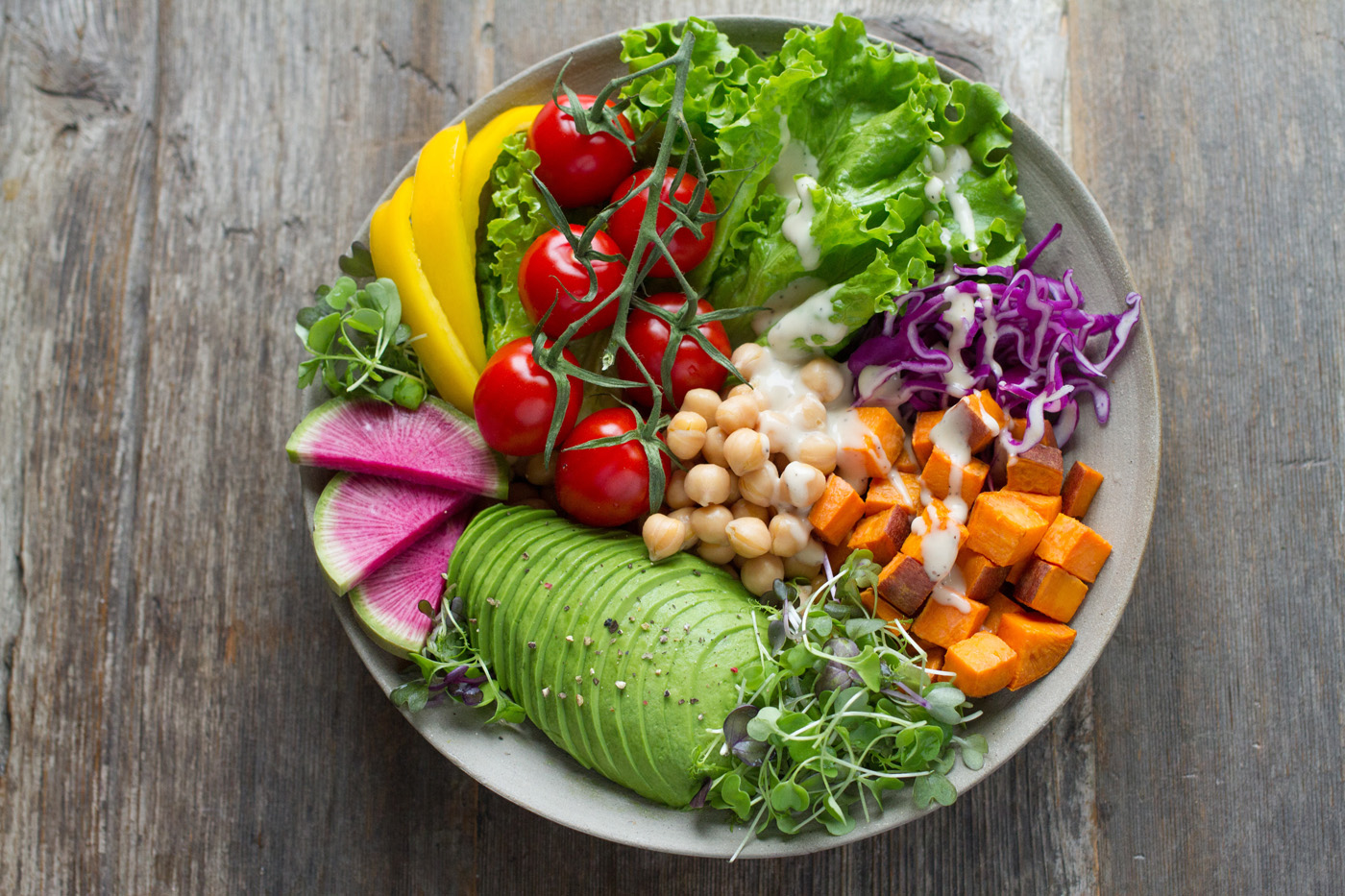 bowl with whole food salad