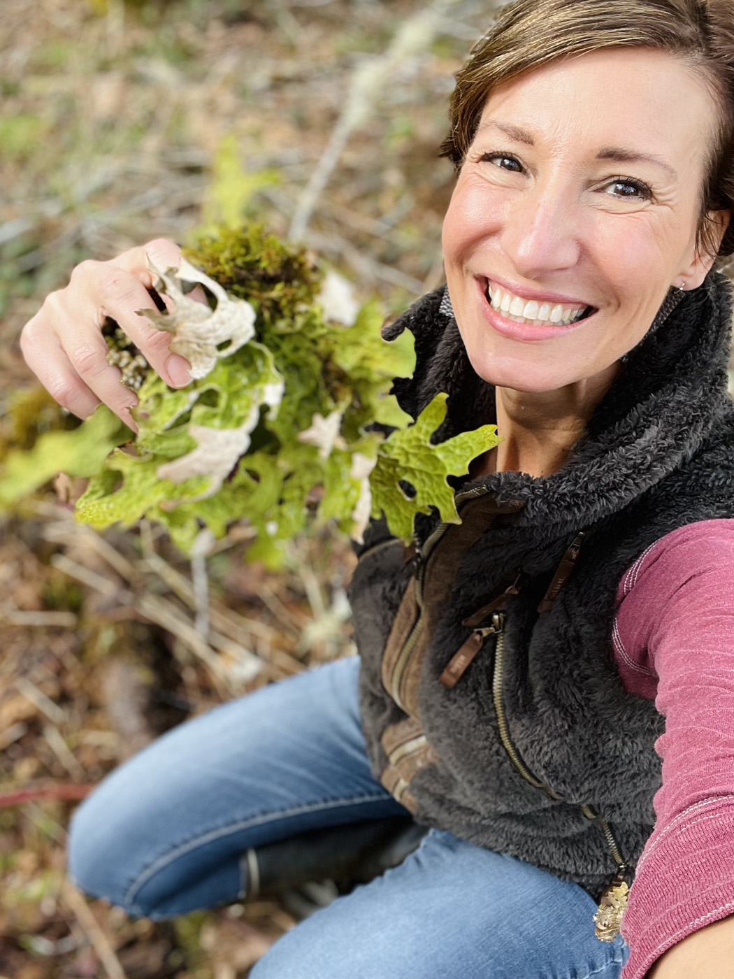 Nicole Apelian with Lungwort Lichen