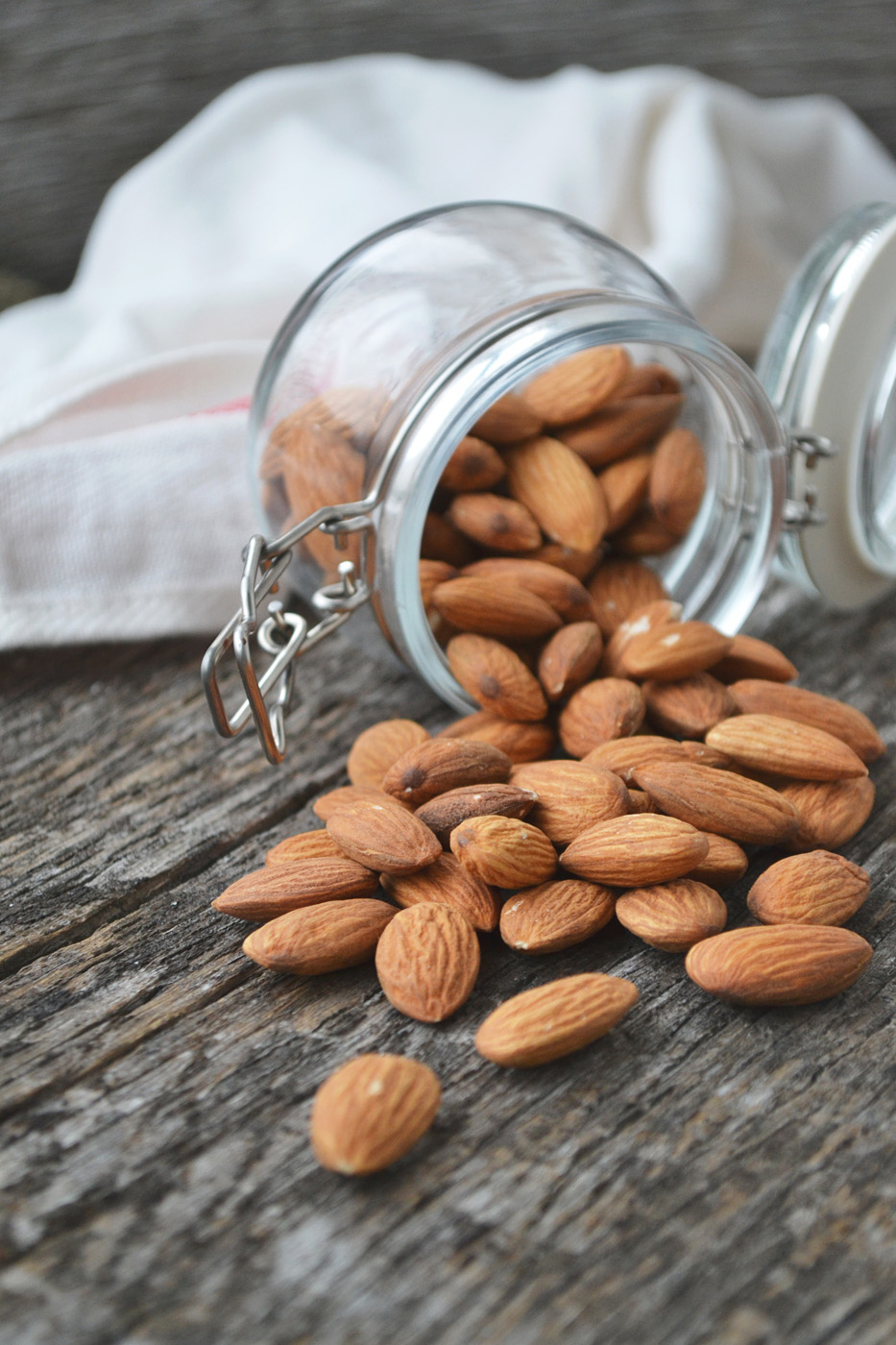 almonds in a jar