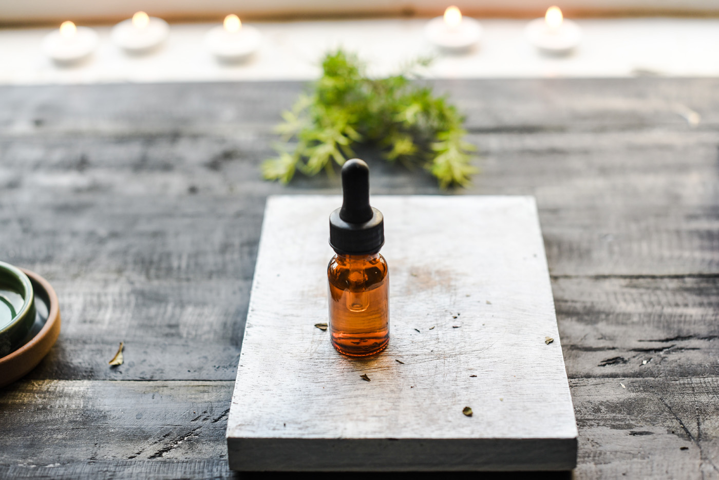 CBD oil in bottle