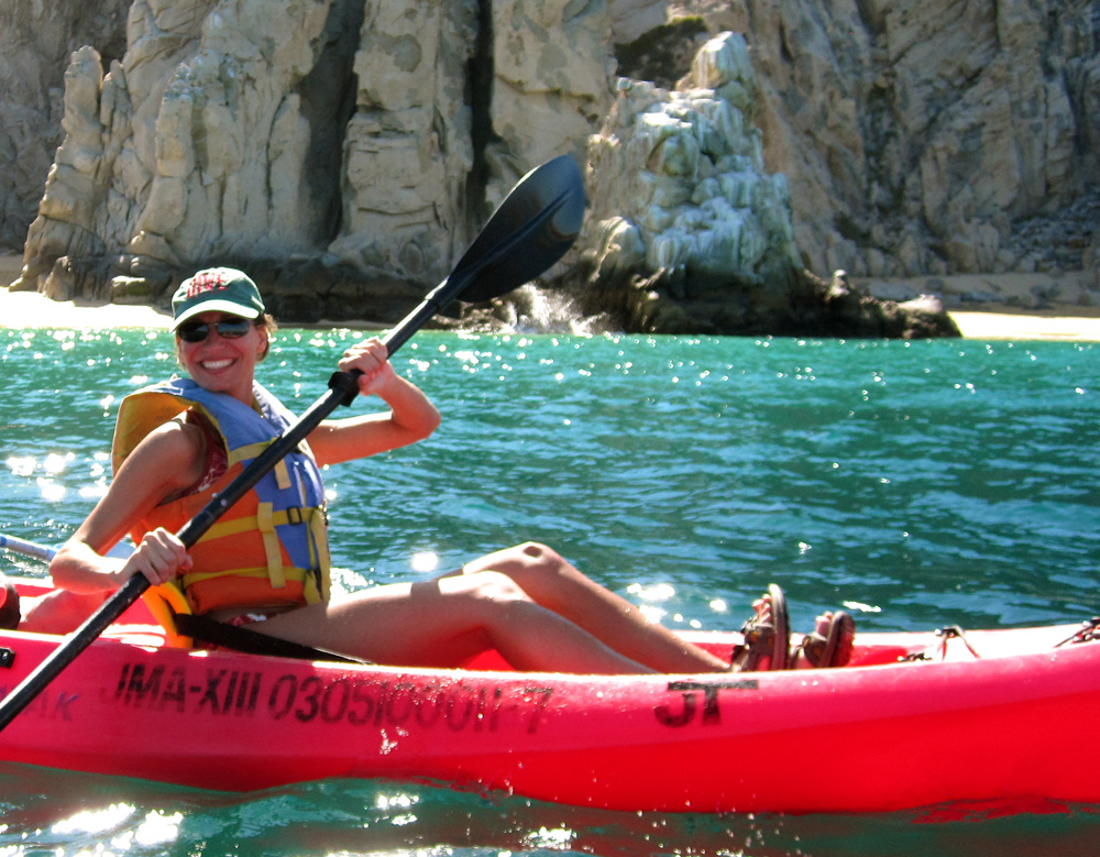 Nicole Apelian in kayak