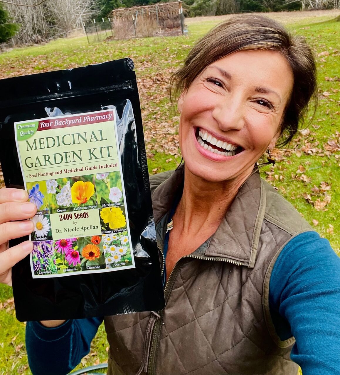 Nicole Apelian holding her Medicinal Garden Kit