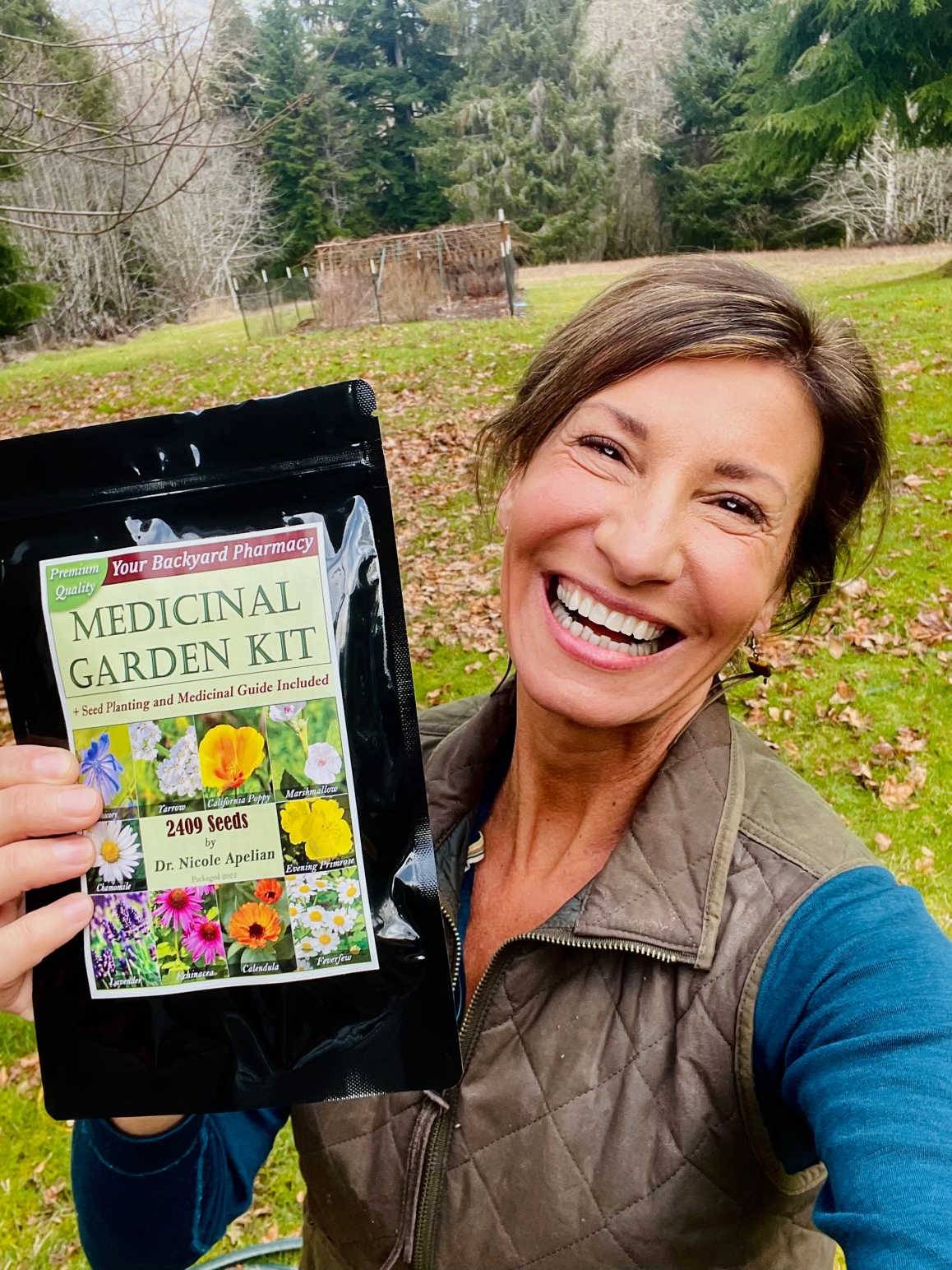 Nicole Apelian holding her Medicinal Garden Kit