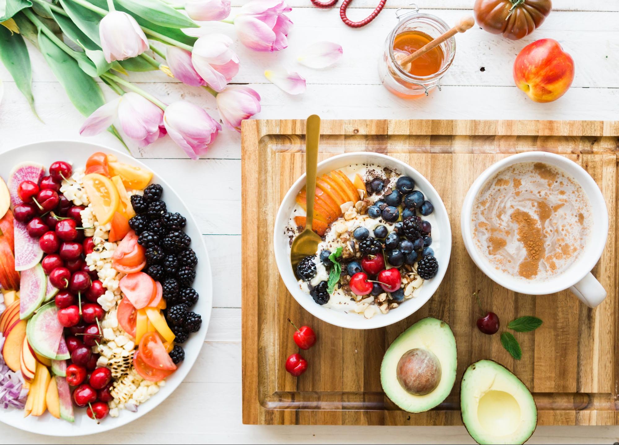 beautiful gut healthy fruit breakfast