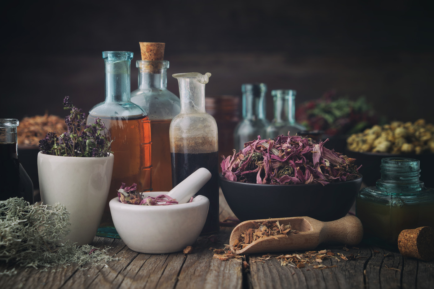 apothecary herbs & containers