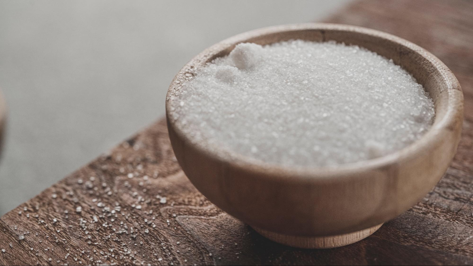 bowl of table sugar