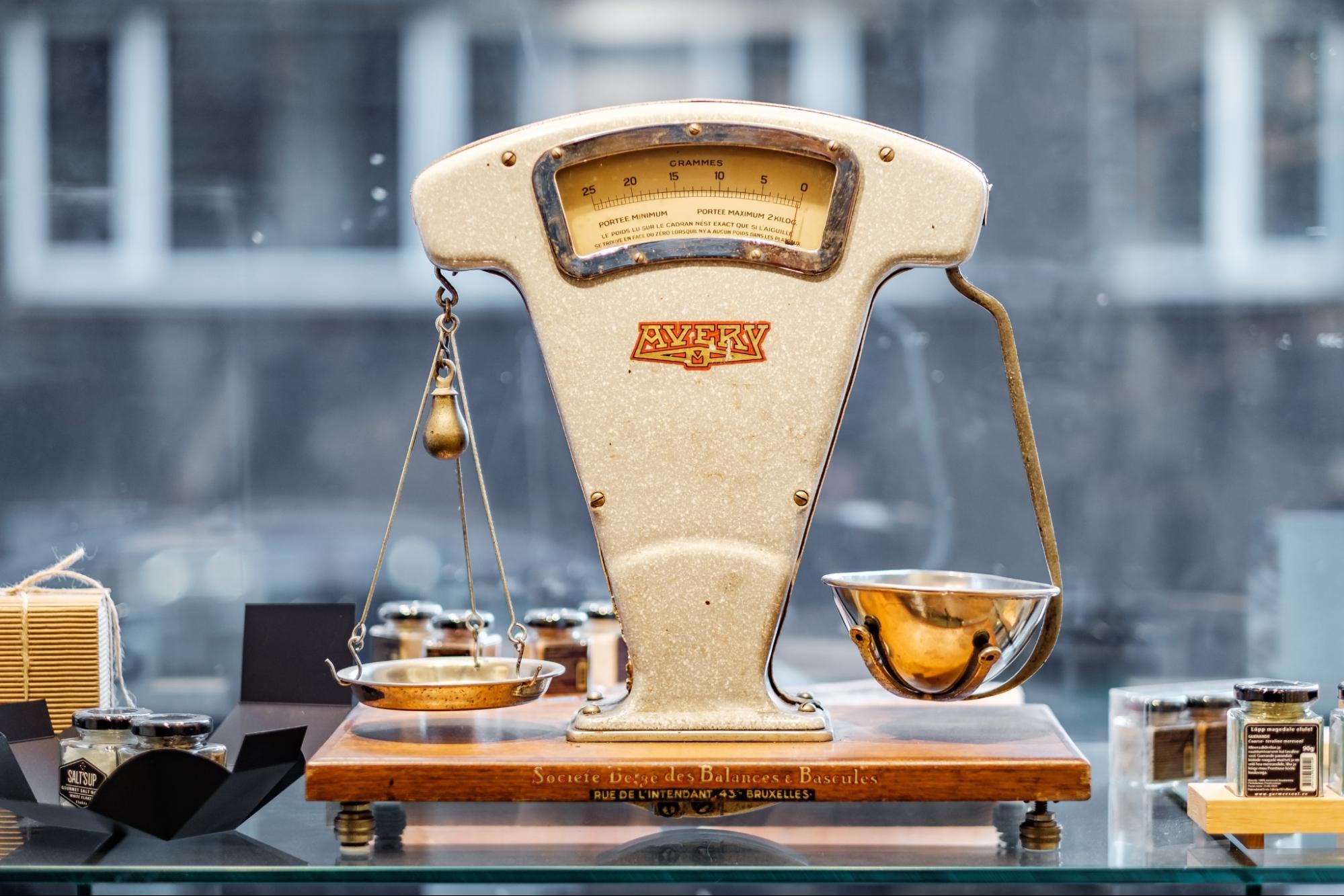 vintage grocery scale