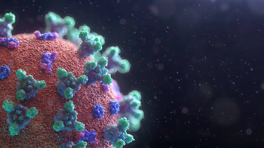 artistic rendering of a virus