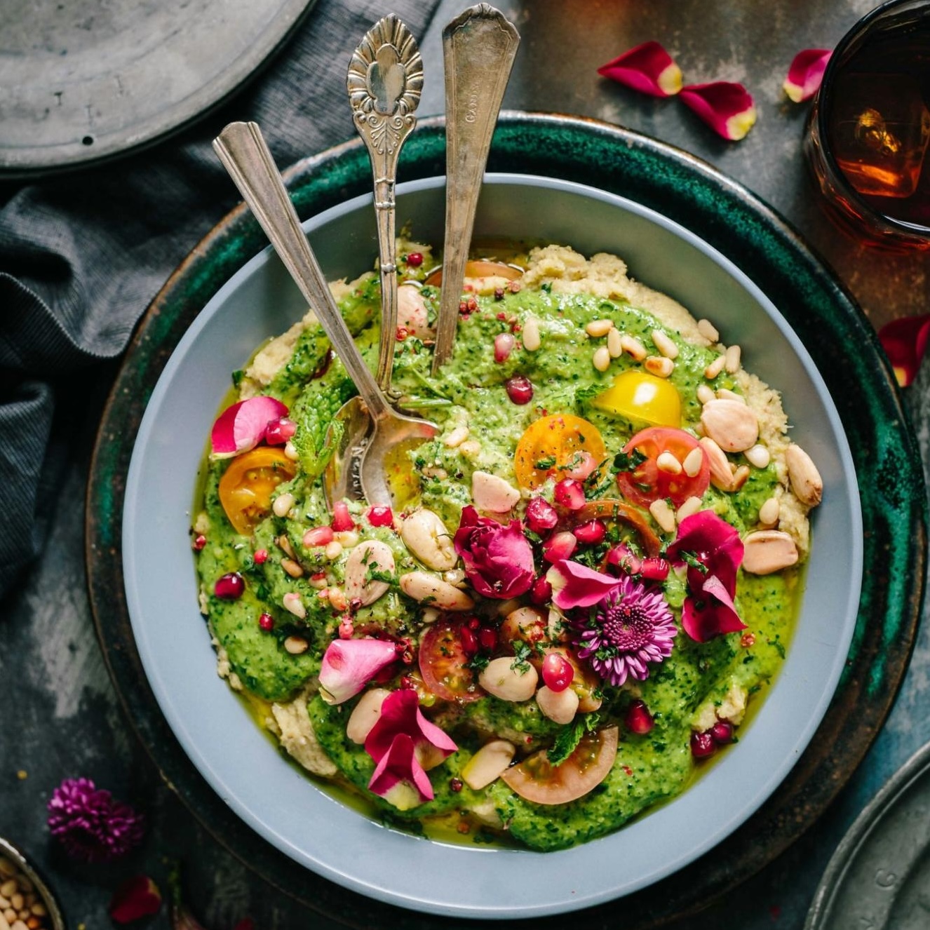 colorful bowl of plant-based foods