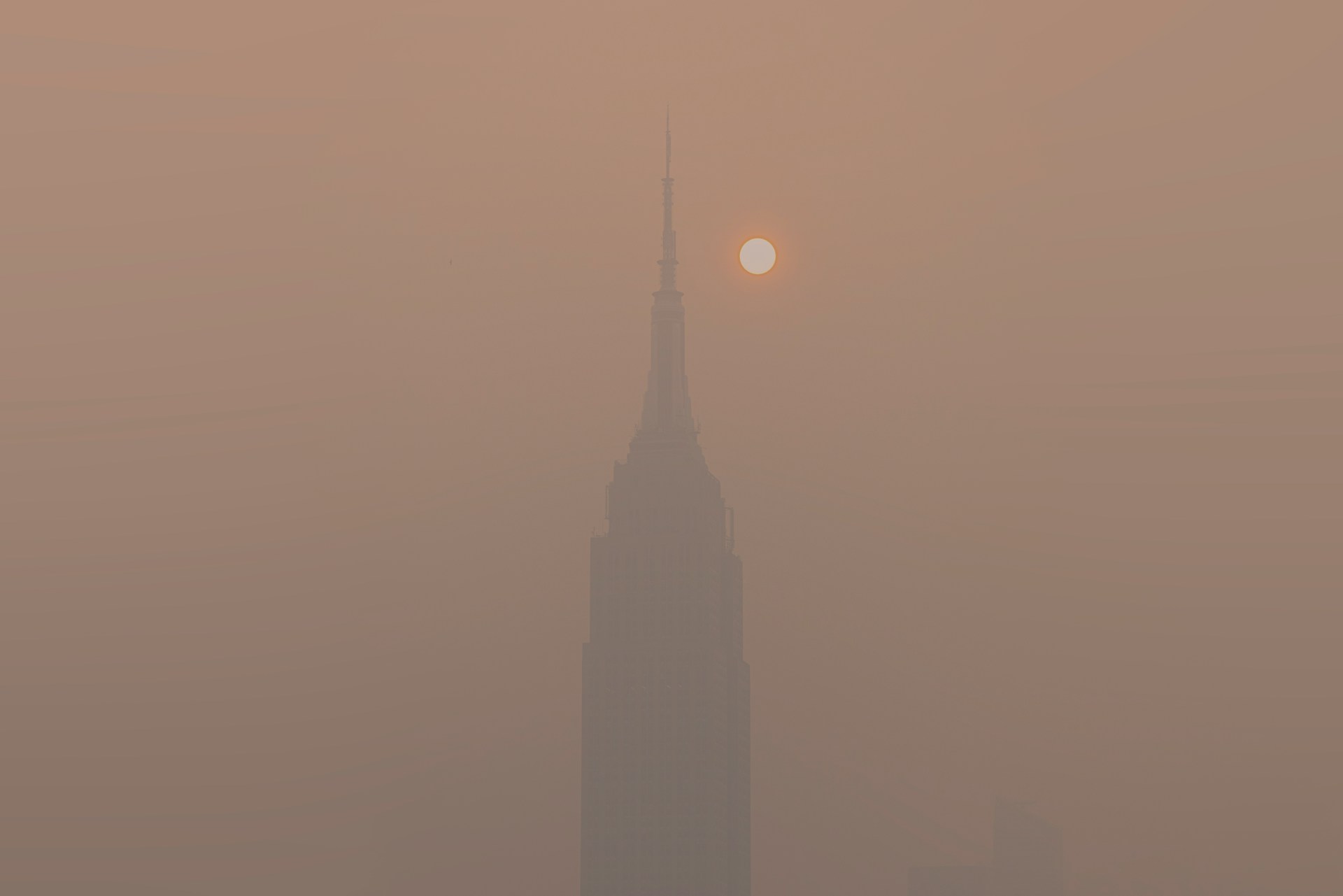 smoky hazy skyline