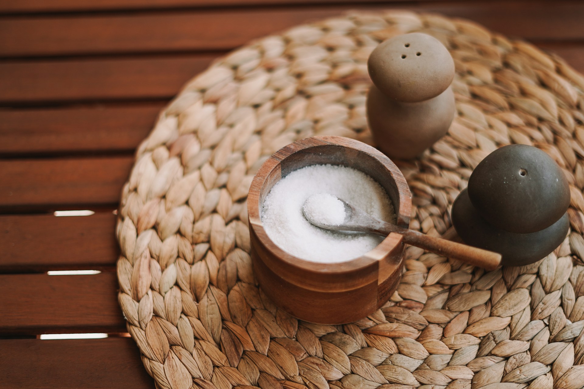 wooden bowl of salt wooden bowl of salt