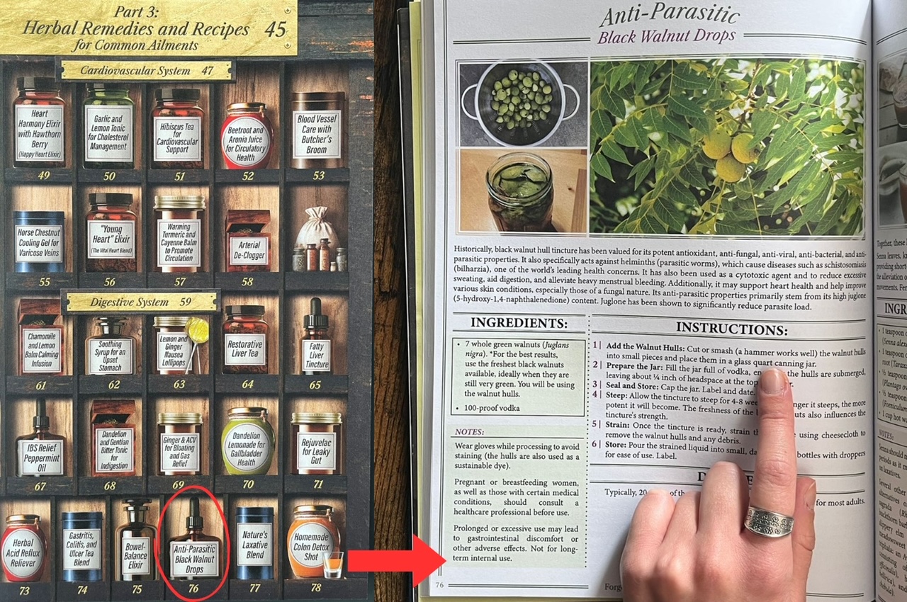 Nicole Apelian Forgotten Home Apothecary book Black Walnut Drops