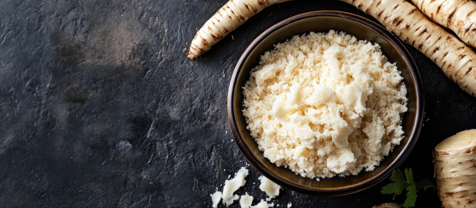 grated horseradish root grated horseradish root