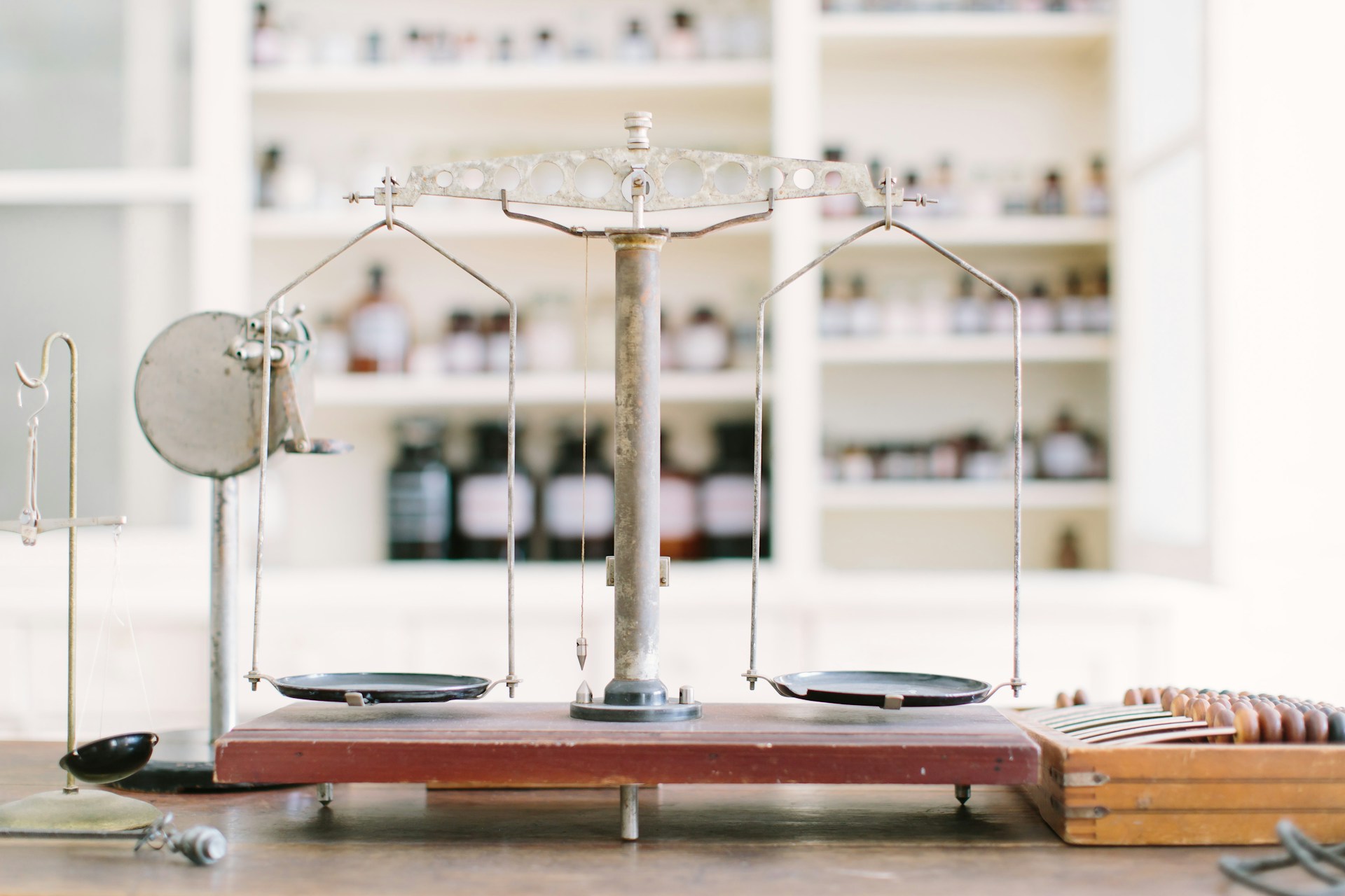 scale set up on table scale set up on table