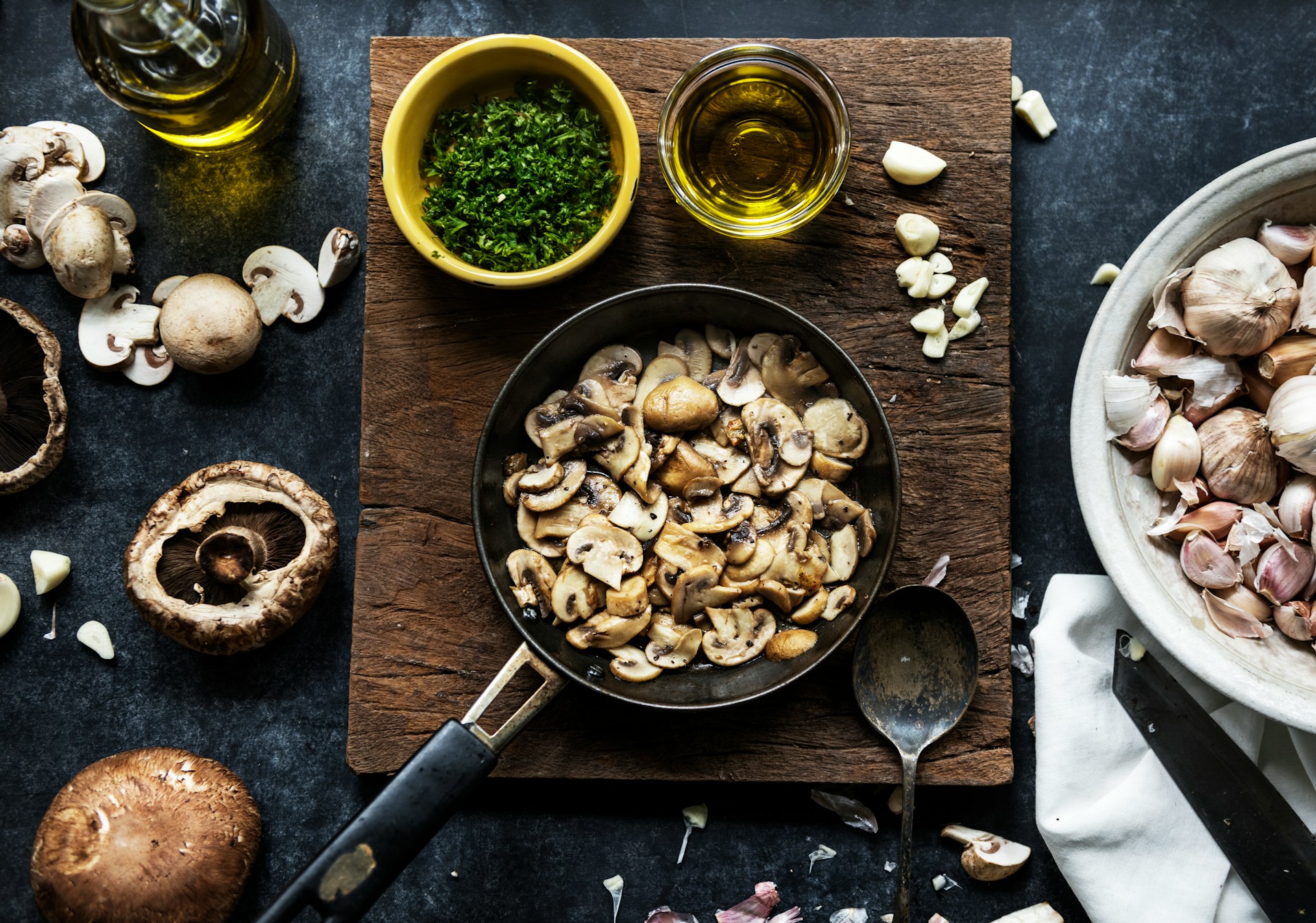 sauteeing mushrooms sauteeing mushrooms
