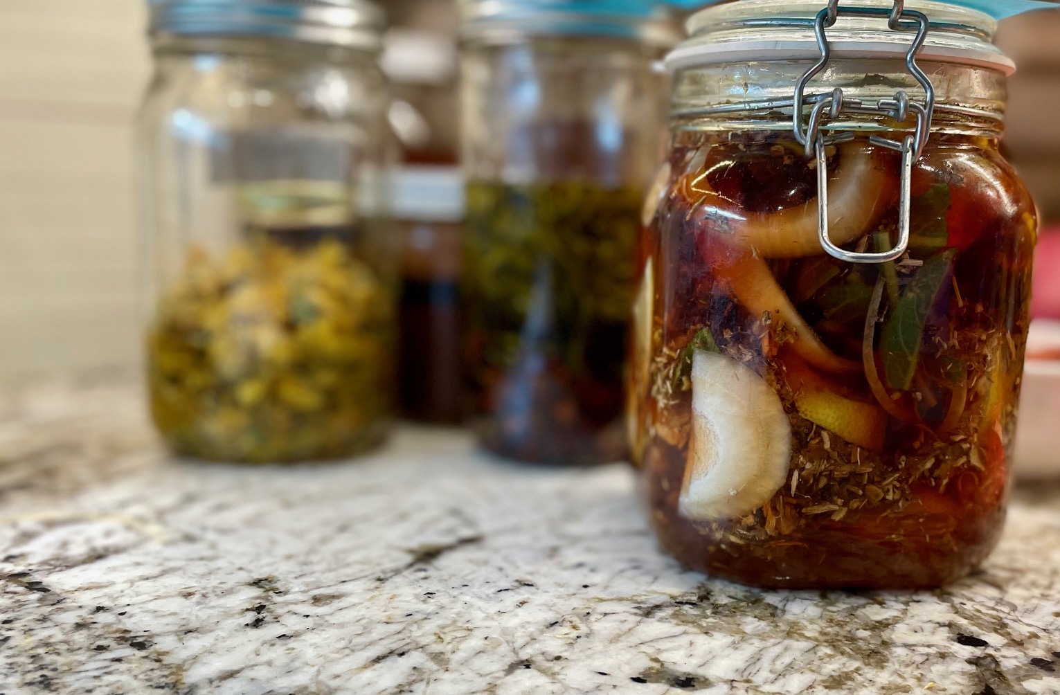 jars of pickling things