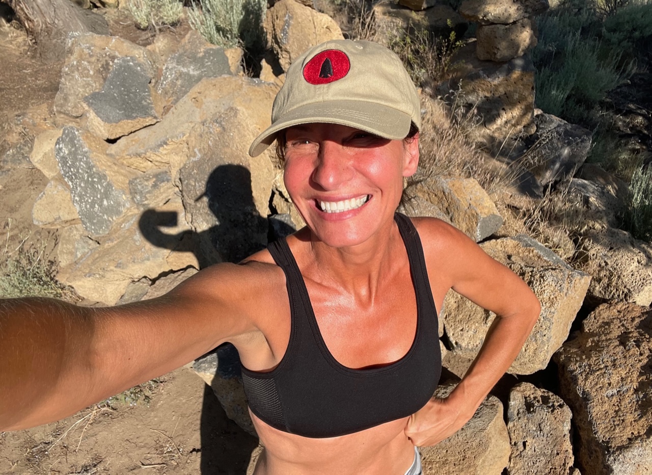 Nicole Apelian trail selfie