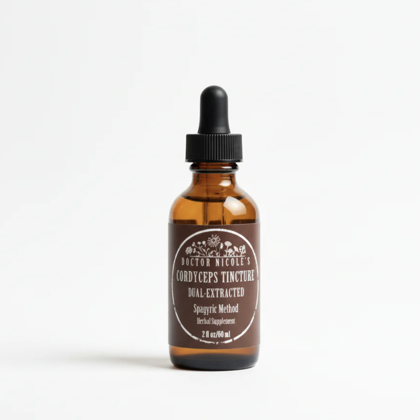 Nicoles Apothecary Cordyceps Tincture on white background