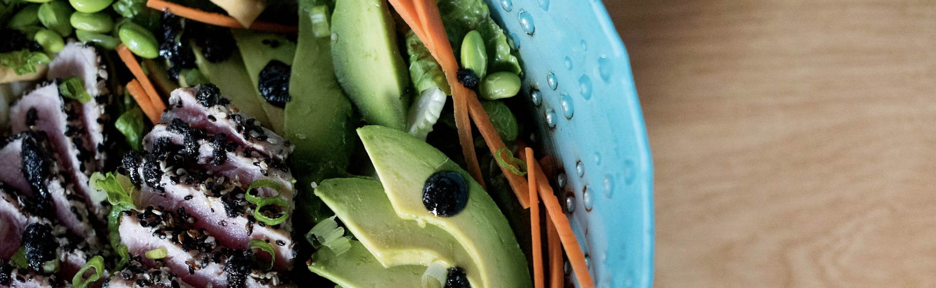 fresh vegetables in blue bowl